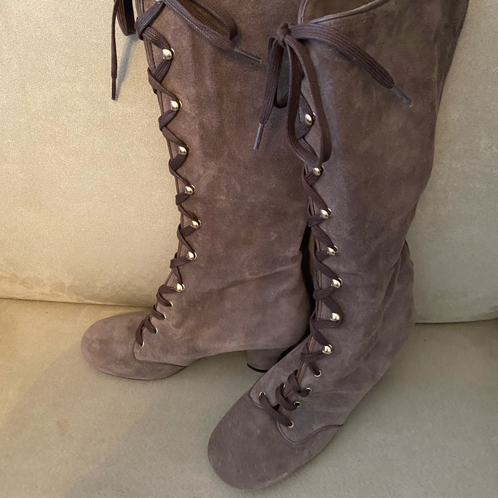 CHIE vintage suede boots. - Picture 3 of 11